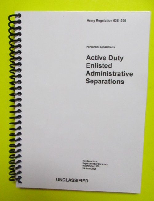 AR 635-200 Active Duty Enlisted Admin Separations - mini size - Click Image to Close